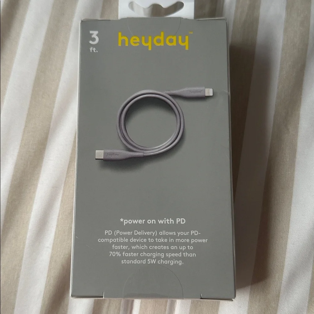 Heyday Purple Fast Charging Cable for iPhone and iPad
